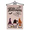 G128 Combo Pack Garden Flag Hanger 14IN & Garden Flag Happy Halloween 3 Gnomes Spider Web 12x18IN Printed Double Sided Burlap Fabric